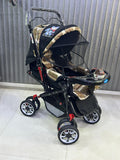 BIG SIZE BABY PRAM/WASHABLE SEAT/EVA FOAM TYRES/FOOD TREY: