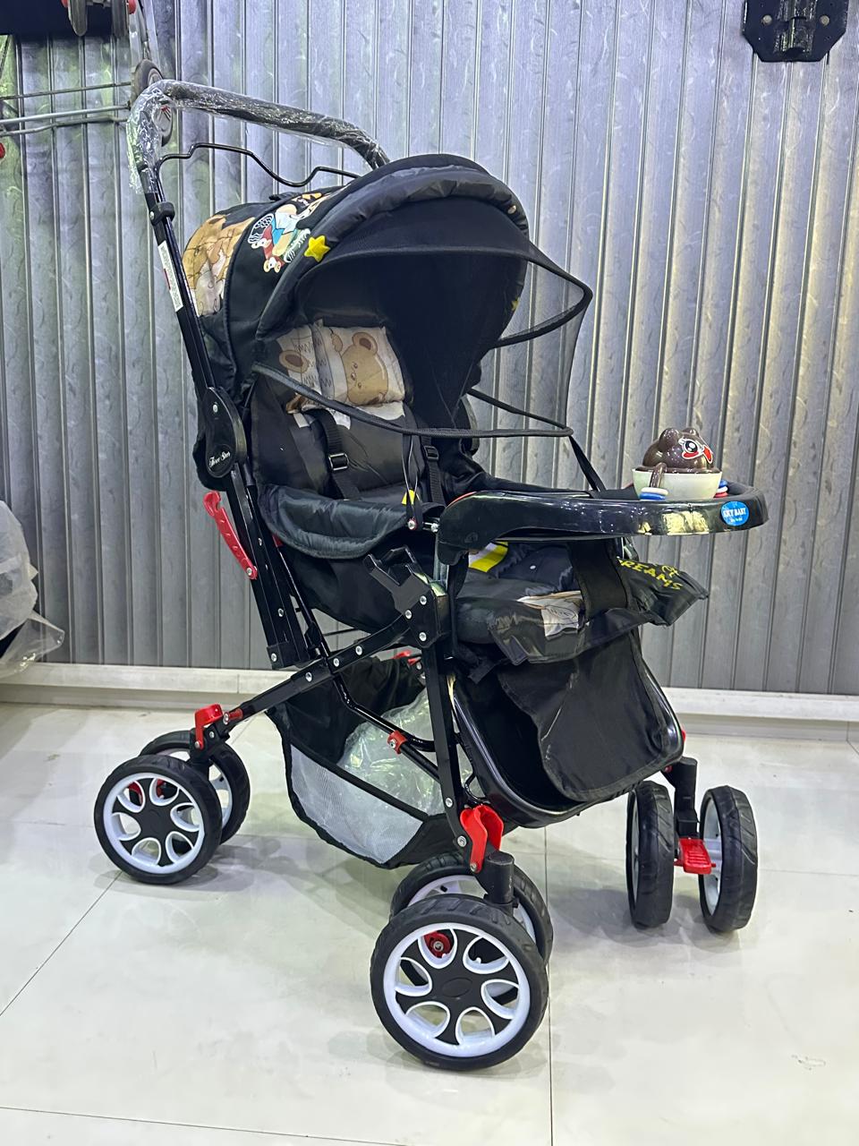 BIG SIZE BABY PRAM/FOOD TREY/WASHABLE SEAT/EVA FOAM TYRES/